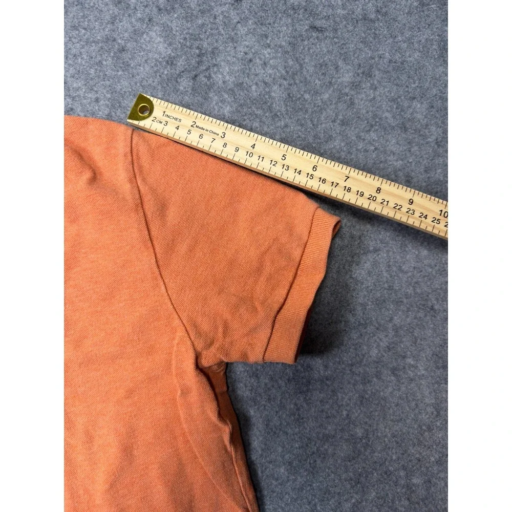 Polo‎ Ralph Lauren Shirt Mens Small Orange Site Slits High Low Hem Golf Tennis